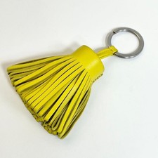 Hermes Carmen Keyring Yellow Lamb Leather Used Condition