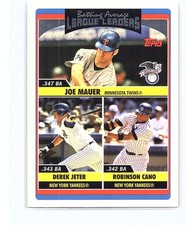 2006 Topps Updates & Highlights League Leaders Joe Mauer / Derek Jeter #UH203