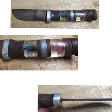 Vintage Fighting Knife Military? Unusual See Thru Handle WWII?