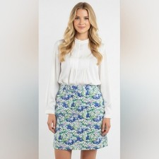 Talbots Floral Pencil Skirt With Pockets Size 8P