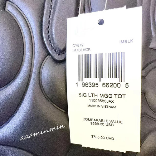 NWT Coach Maggie Tote Bag In Signature Leather CY672 & Gift Receipt - Picture 9 of 12