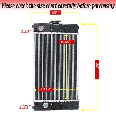 Radiator for Perkins 403A-15 404-22 404D-22 403D-15 403F-15,403F-15T U45506580