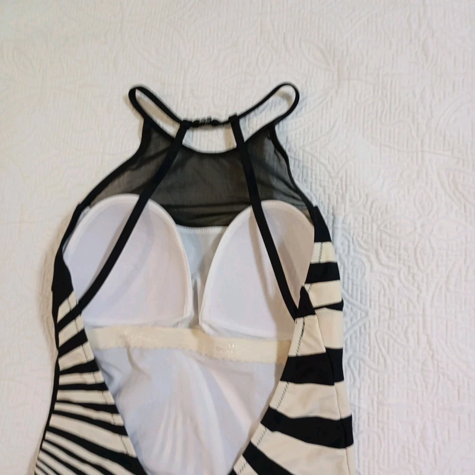 GOTTEX Black Cream One Piece Swimsuit Bathing Suit Size 10 Womens vintage style - Image 3 of 4