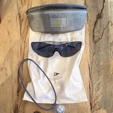 Louis Vuitton Cup 2000 Shield Sunglasses Silver Gray Rimless Metal Frame