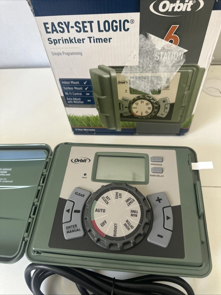 Temporizador rociador interior/exterior Orbit 57896 Easy-Set Logic 6 estaciones con bloqueo Foto 3 de 4