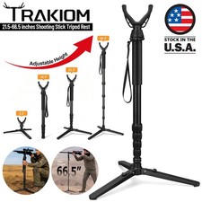 Adjustable 21.5-66.5inches Shooting Stick Tripod Rest Hunting Monopod Heavy Duty