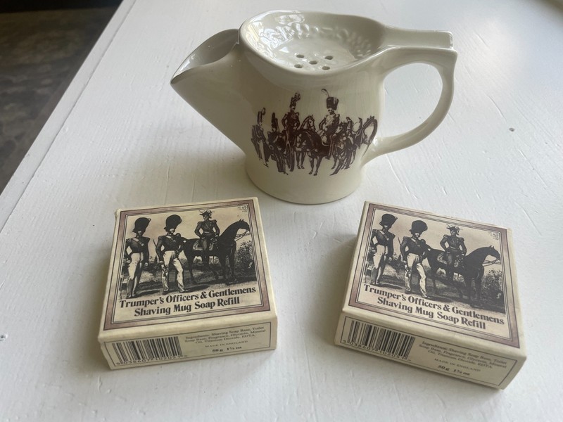 Geo. F. Trumper Officer & Gentlemens Shaving Set Mug & 2 Shaving Soaps Vintage!