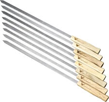17-Inch Long Large Stainless Steel Brazilian-Style BBQ Skewers