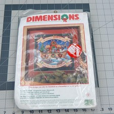Dimensions Noah's Noel Needlepoint Kit Christmas Holiday 1997 Pillow 9111