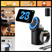 Foldable 3-in-1 Wireless Charging Station for iPhone, AirPods, Apple Watch - Fas