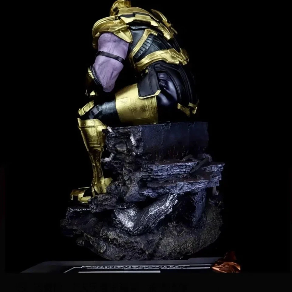 Figura de acción grande Marvel Thanos sentado estatua resina coleccionable para niños Foto 4 de 4