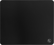 Large Metallic Coated Hard Surface Mouse Pad Black Smooth Glide for Gaming