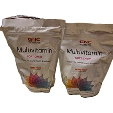GNC Women's Multivitamin Soft Chew Supplement, 60 Ct Mixed Fruit-2 Pack!