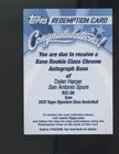 2025 Topps Signature Dylan Harper Base (RAW)