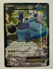 Pokemon TCG Thundurus EX 98/108 Roaring Skies Full Art Ultra Rare Holo EXC-NM