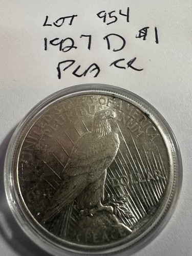 1927-D $1 Peace Dollar Semi Key BU Lot#954 - Picture 6 of 6