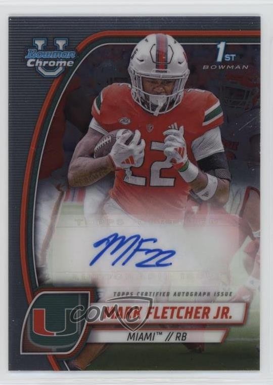 2024 Bowman U Chrome Chrome Prospect Auto Mark Fletcher Jr #PA-MFL Auto 0j3l