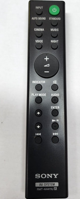 Genuine Sony RMT-AH411U AV System Sound Bar Remote For HT-S100F