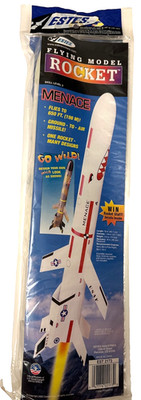 Estes Menace Flying Model Rocket Kit #2173 Sealed Length 18''