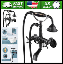 Aolemi Clawfoot Tub Faucet Oil Rubbed Bronze Wall Mount with Handheld Sprayer