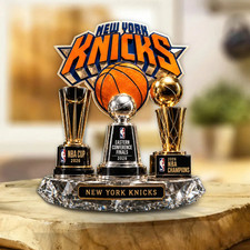 Knicks NBA Finals Champions 2026 Shape Acrylic Plaque
