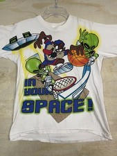 Vintage Looney Tunes Shirt Youth XL Tasmanian Devil Alien Basketball Space 90s