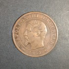 1855 France 5 Centimes Bronze Coin KM#777.4 Napoleon III — photo 1