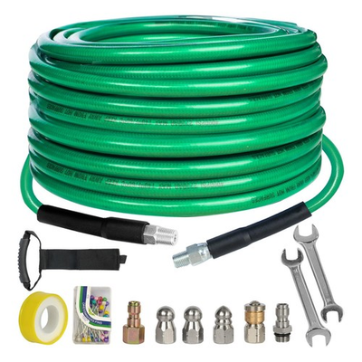 #ad Sewer Jetter Kit for Pressure Washer 50FT 4000 PSI Drain Cleaner Hose 1 4 In... $33.70