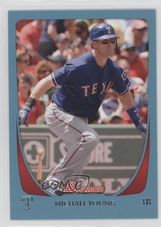 2011 Bowman Blue 280/500 Michael Young #159 2u6