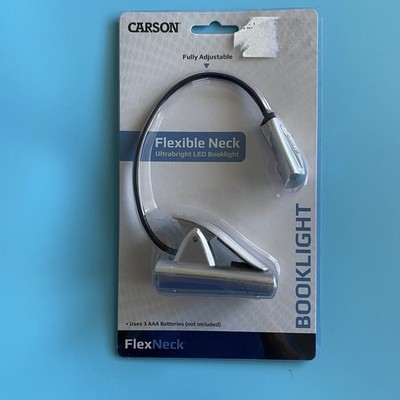 Carson Flex Neck Plus Ultra Bright Fully Adjustable Book Light, Gray