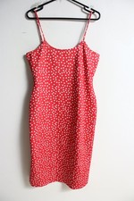 Wednesdays Girl Womens Spotted String Strap Dress - Red - Size XL (m21)