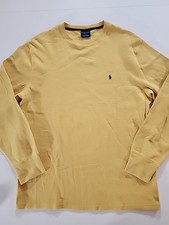 Polo Ralph Lauren Sleepwear Shirt Mens Large Yellow Pajama Top Lightweight