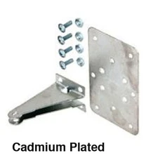 Storm Door Closer Reinforcing Mounting Bracket & Plate Cadmium Plated Steel