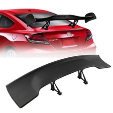 Spoiler Gt Wing Universal Paintable Abs Adjustable 57 Jdm Style Black New