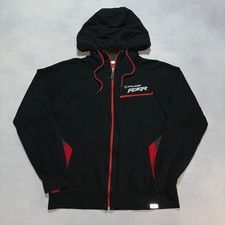 Polaris RZR Full Zip Hoodie Men's Medium Sweatshirt Black Red Racing Moto ATV