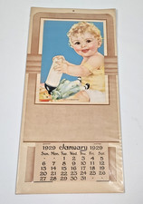 Vintage 1929 Wall Calendar