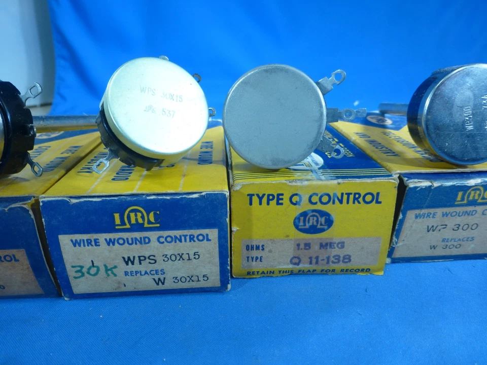 Lote de 5 controles de volumen potenciómetro IRC vintage NOS para electrónica (¡Leer!) Foto 4 de 4