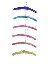 Vintage Lot 6 Handmade Crocheted Clothes Hangers Yarn Covered Grannycore