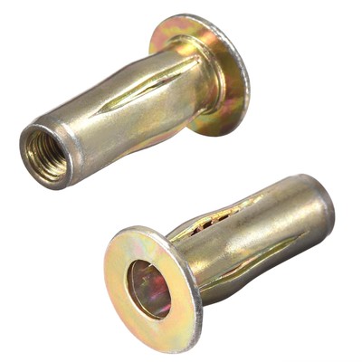 25pcs Multi-Grip Rivet-Nut M5 Pre-Bulbed Shank Carbon Steel Color-Zinc-Plated