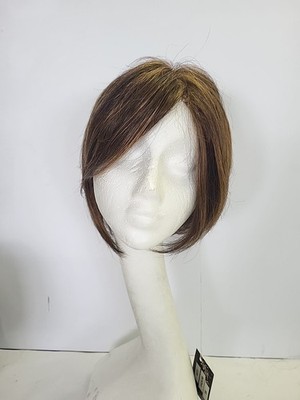 Kurze brünette kupferlagige Bob Perücke mit Fransen - Haarausfall Alopezie REF 0313