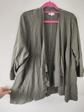 Rogers Rogers Blazer Size 18 Womens Khaki Green Waterfall Casual Open Lighweight