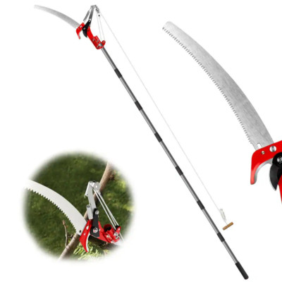 21 In. Steel Blade 14 Ft. Pruning Saw Double Blade Pole Saws for Tree Trimming