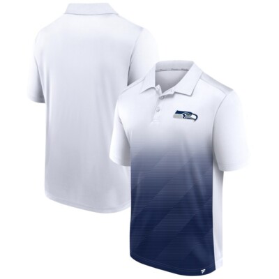 Fanatics Men's Seattle Seahawks Parameter Polo White/College Navy Size Medium