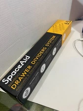 SpaceAid Bamboo Drawer Dividers With Inserts & Labels  4 Dividers With 9 Inserts