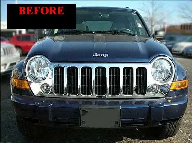 Jeep Liberty 2002-2007 moldura cromada para parrilla 5 años de garantía 03 04 05 06 07 Foto 3 de 4