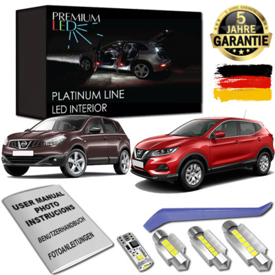 Premium LED Innenraumbeleuchtung für Nissan Qashqai J10 J11 Set 8 SMD Canbus