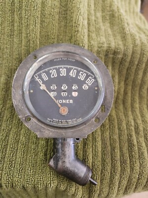 ANTIQUE BRASS JONES SPEEDOMETER MOD 25 PAT SEPT 22 1908 MODEL T INDIAN ...