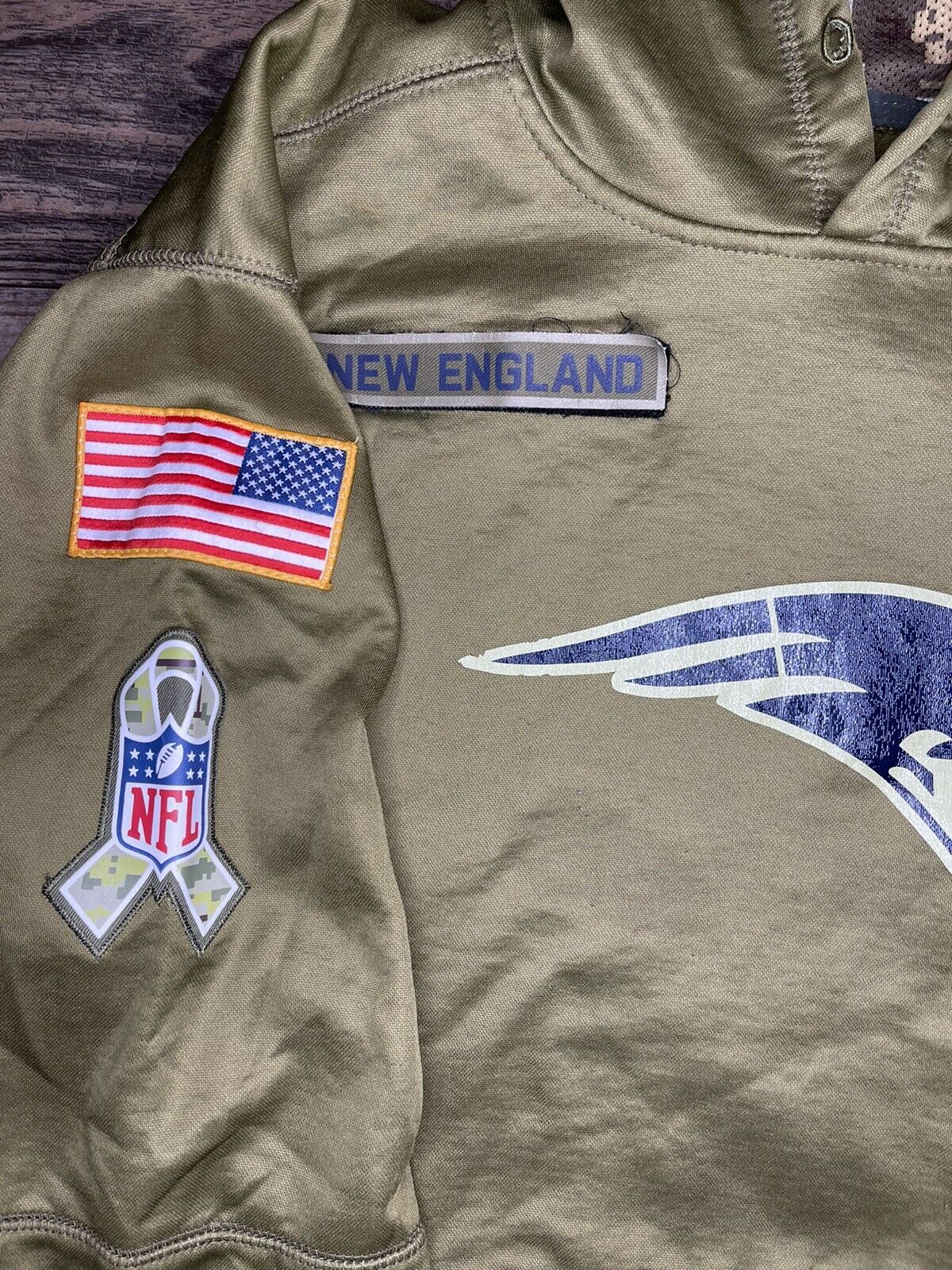 NFL, Shirts & Tops, Ne Patriots Military Hoodie