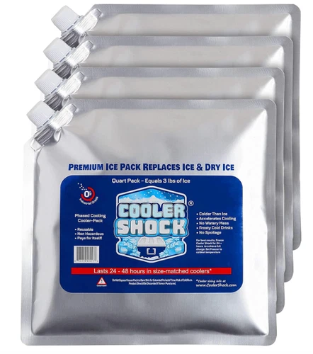 Cooler Shock Reusable Ice Packs for Coolers, Camping, Fishing, Road Trips