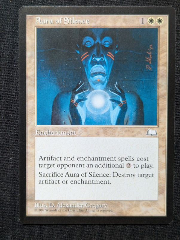 Aura of Silence - Weatherlight - NM - MTG - Magic the Gathering - White -Enchant